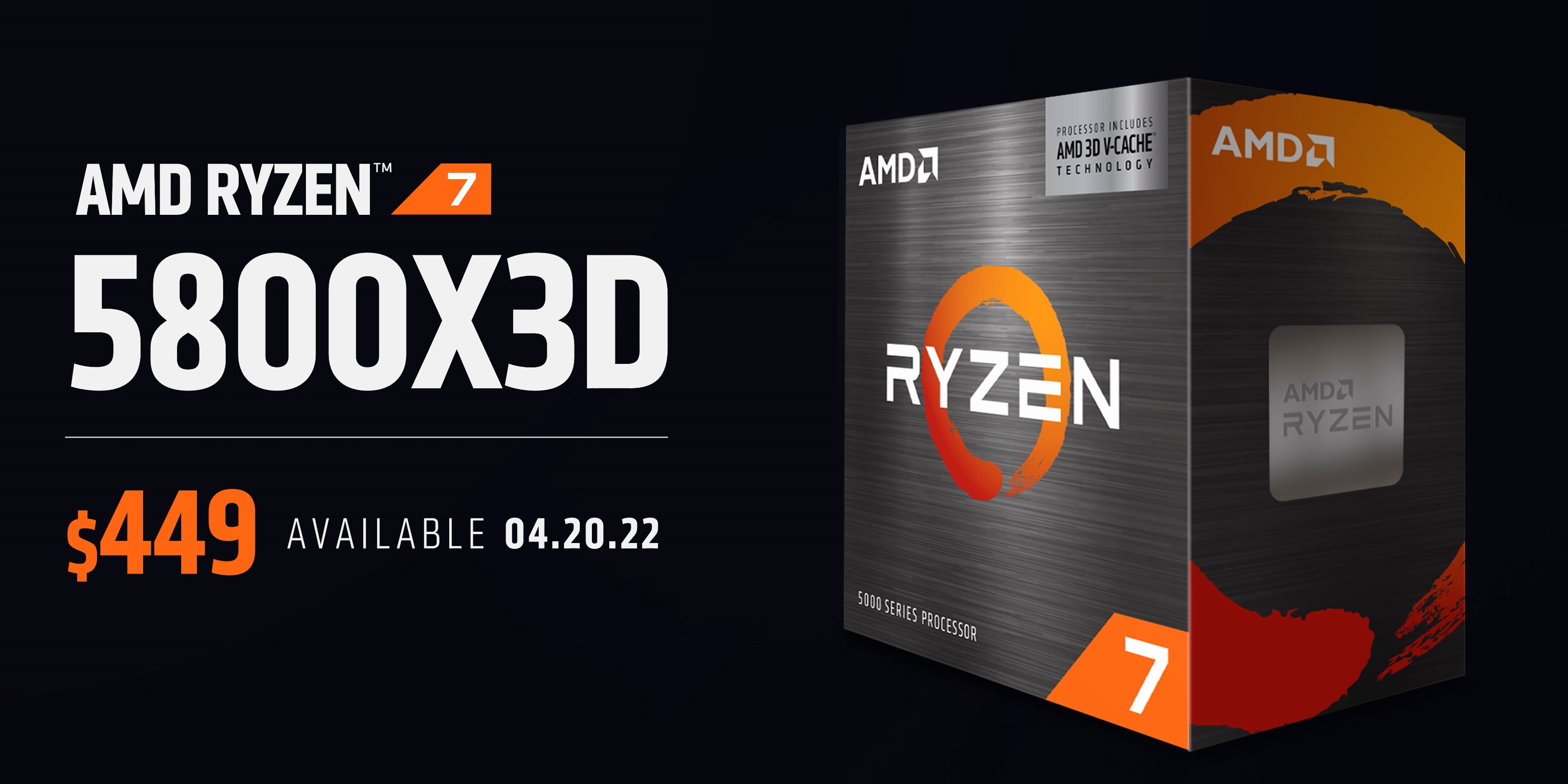 AMD's Ryzen 7 5800X3D Launches April 20th, Plus 6 New Low & Mid